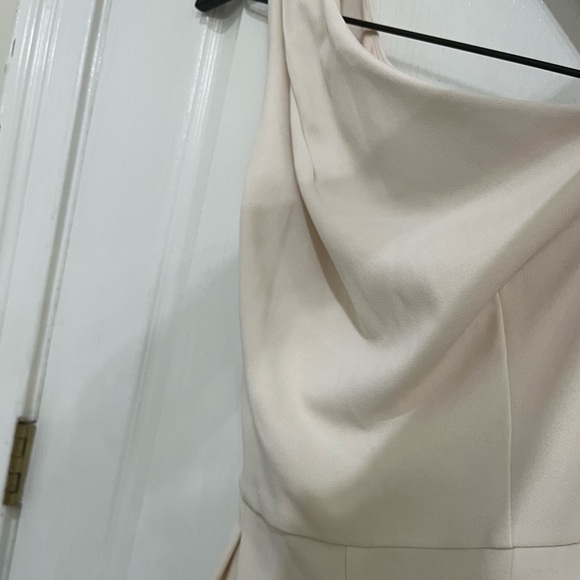 Antonio Melani Carlos One Shoulder Tie Waist Sleeveless Wide Leg Jumpsuit size 8 - Picture 3 of 5